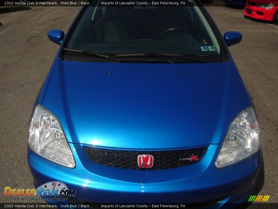 2003 Honda Civic Si Hatchback Vivid Blue / Black Photo #2