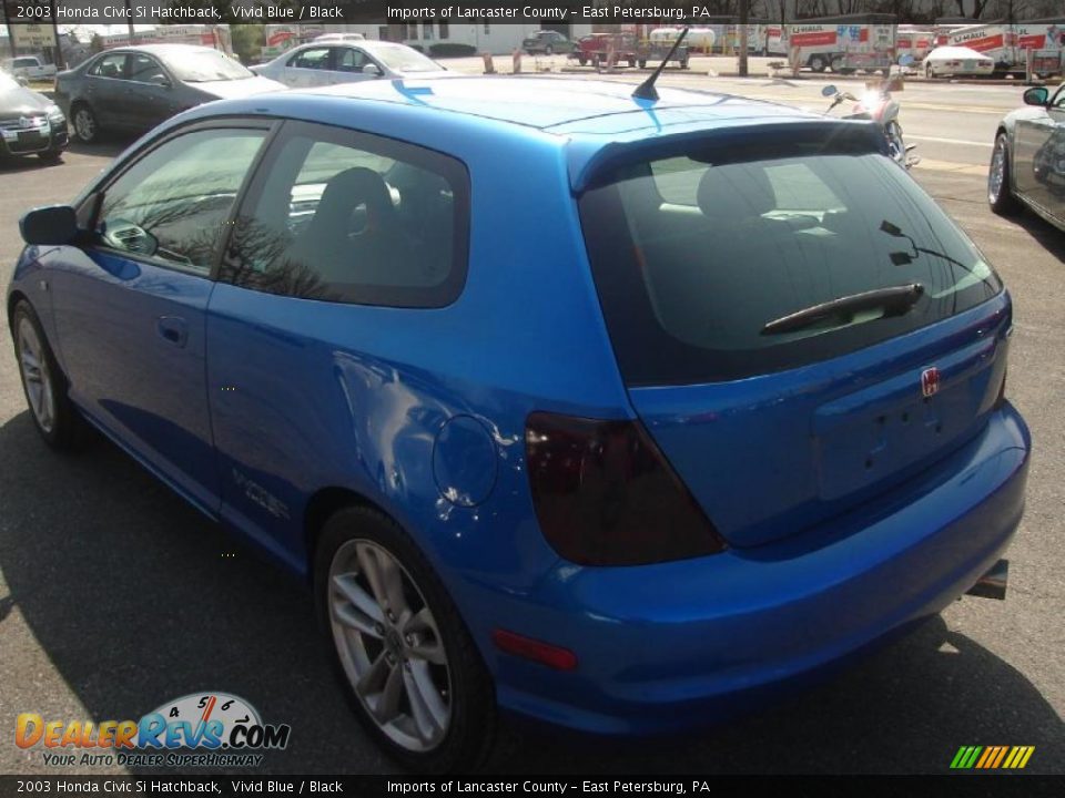 2003 Honda Civic Si Hatchback Vivid Blue / Black Photo #4