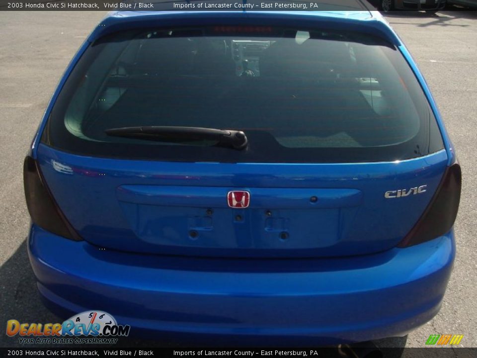 2003 Honda Civic Si Hatchback Vivid Blue / Black Photo #5