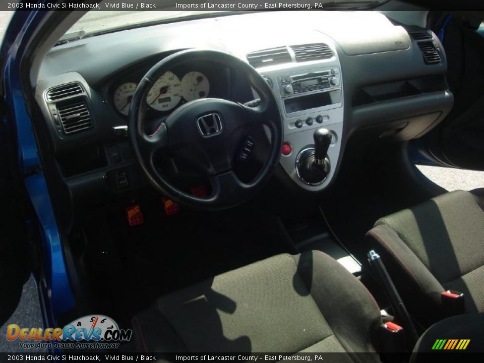 2003 Honda Civic Si Hatchback Vivid Blue / Black Photo #6