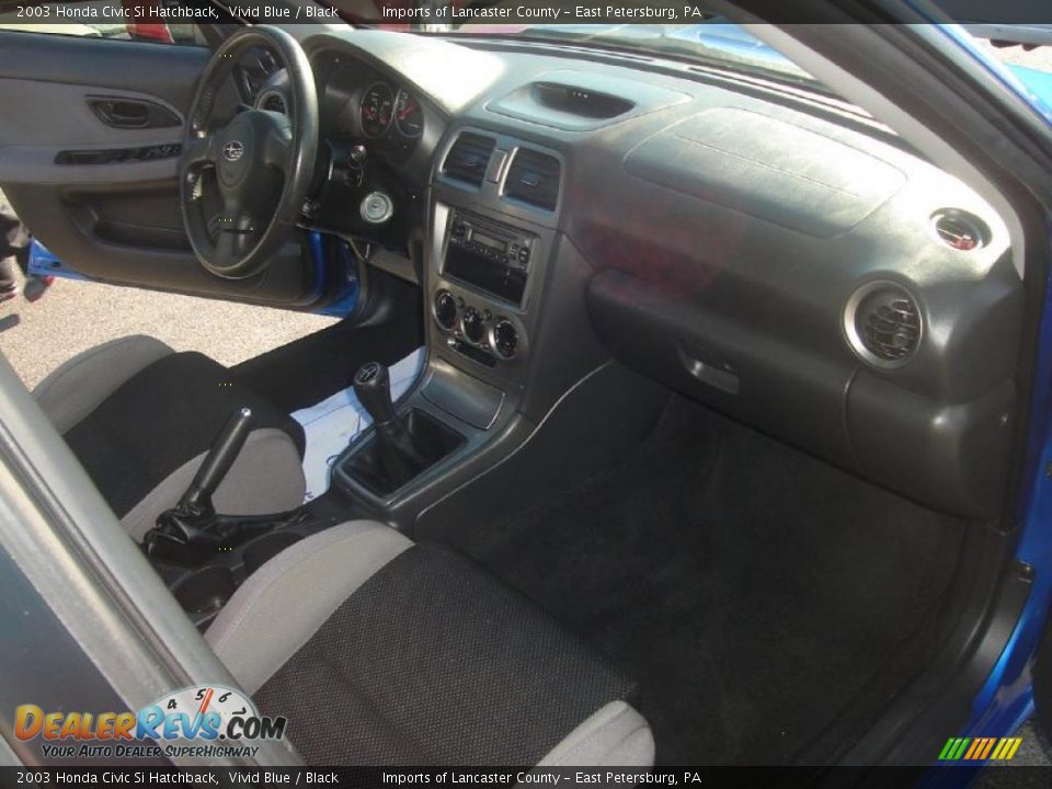 2003 Honda Civic Si Hatchback Vivid Blue / Black Photo #7