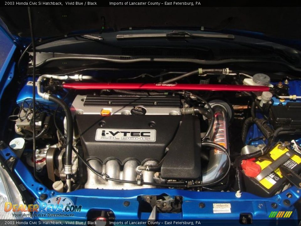 2003 Honda Civic Si Hatchback Vivid Blue / Black Photo #9
