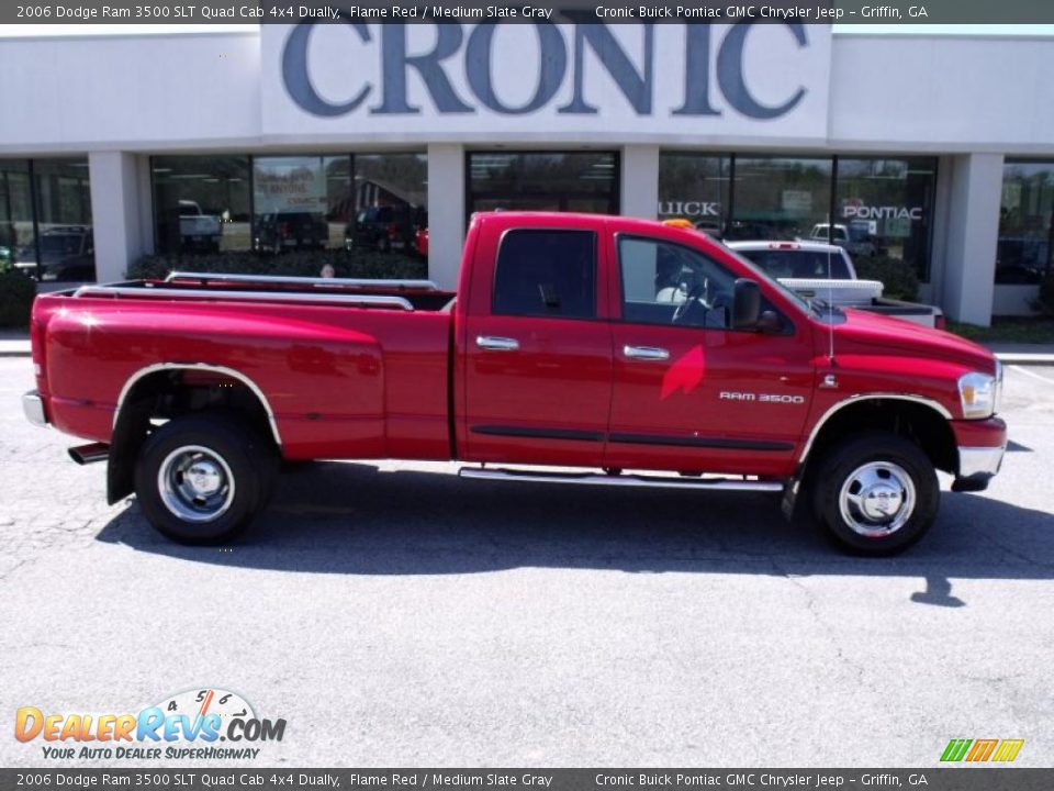 2006 Dodge Ram 3500 SLT Quad Cab 4x4 Dually Flame Red / Medium Slate Gray Photo #1