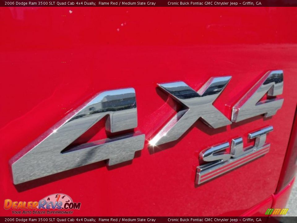 2006 Dodge Ram 3500 SLT Quad Cab 4x4 Dually Flame Red / Medium Slate Gray Photo #9