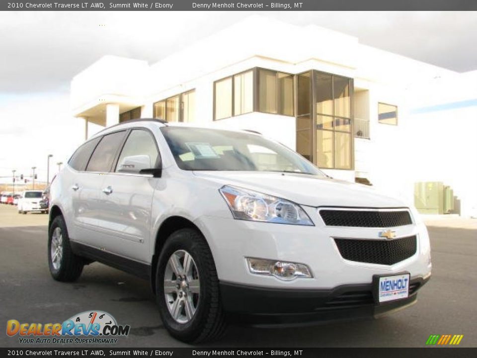 2010 Chevrolet Traverse LT AWD Summit White / Ebony Photo #2