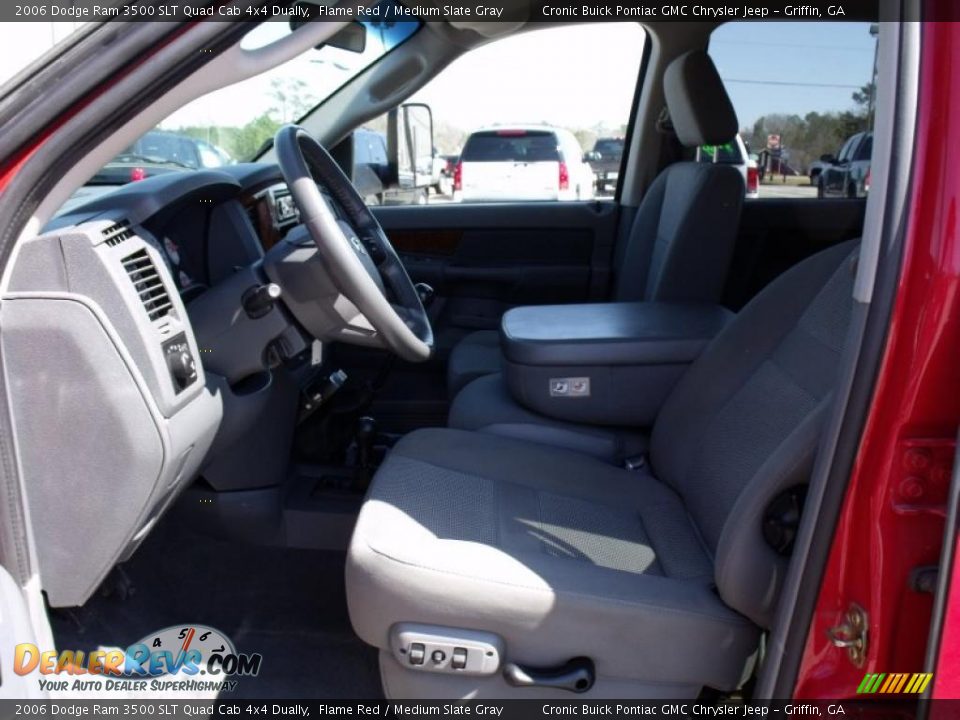 2006 Dodge Ram 3500 SLT Quad Cab 4x4 Dually Flame Red / Medium Slate Gray Photo #11