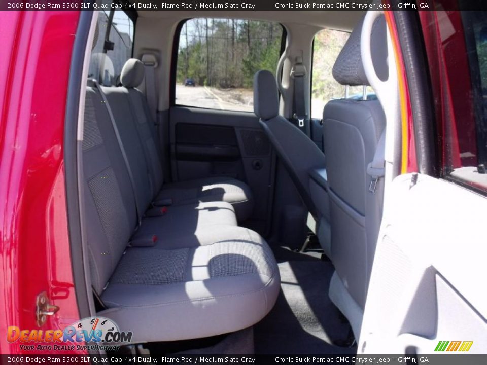 2006 Dodge Ram 3500 SLT Quad Cab 4x4 Dually Flame Red / Medium Slate Gray Photo #15