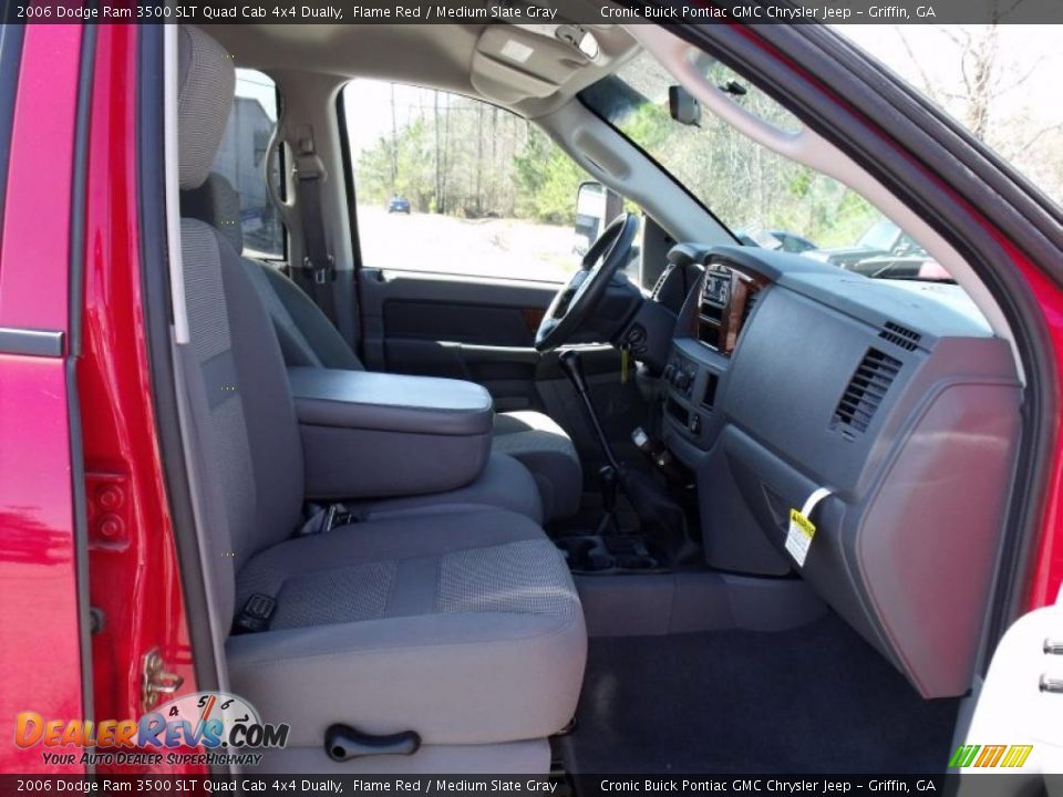 2006 Dodge Ram 3500 SLT Quad Cab 4x4 Dually Flame Red / Medium Slate Gray Photo #16