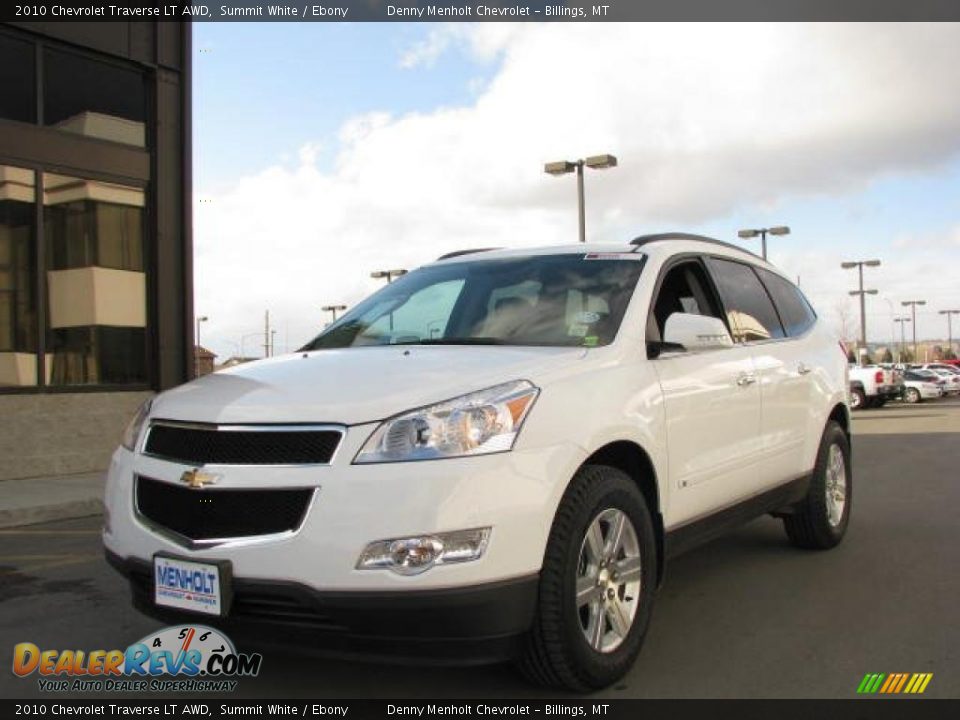 2010 Chevrolet Traverse LT AWD Summit White / Ebony Photo #9