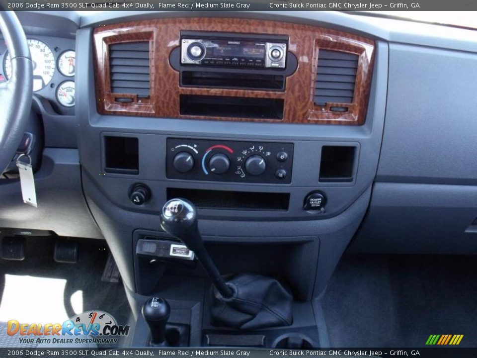 2006 Dodge Ram 3500 SLT Quad Cab 4x4 Dually Flame Red / Medium Slate Gray Photo #18