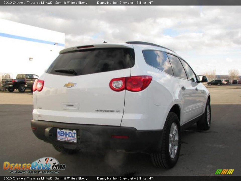 2010 Chevrolet Traverse LT AWD Summit White / Ebony Photo #11