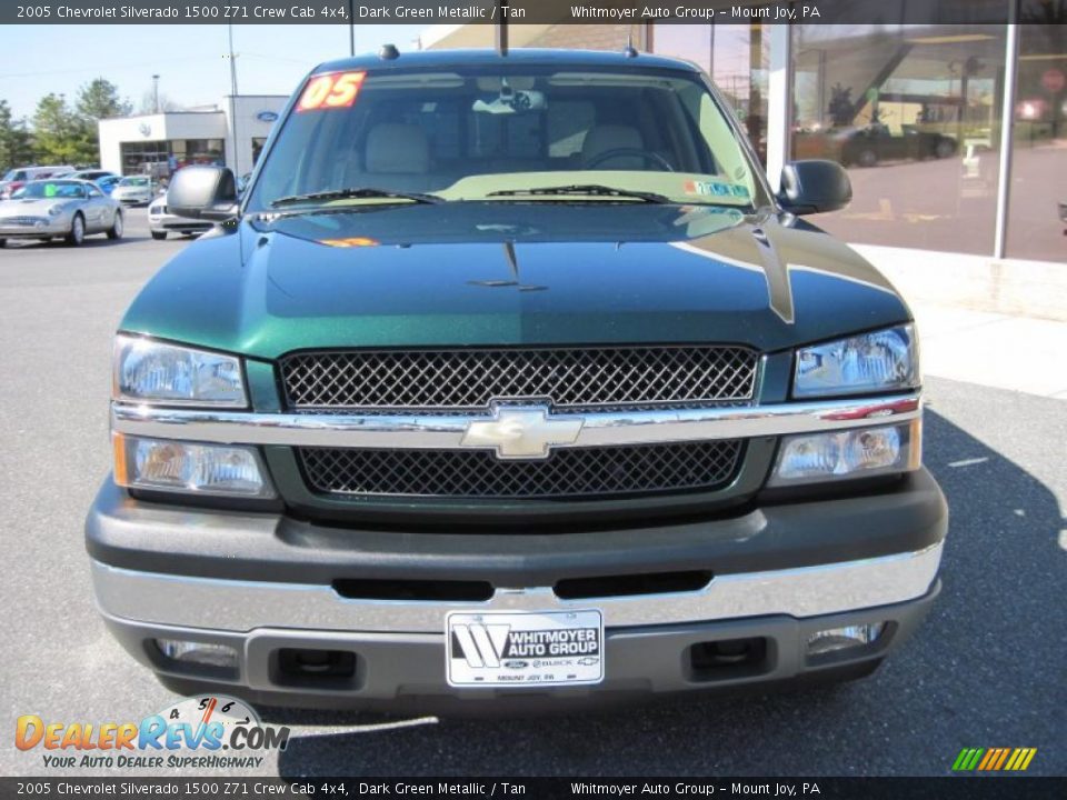 2005 Chevrolet Silverado 1500 Z71 Crew Cab 4x4 Dark Green Metallic / Tan Photo #2