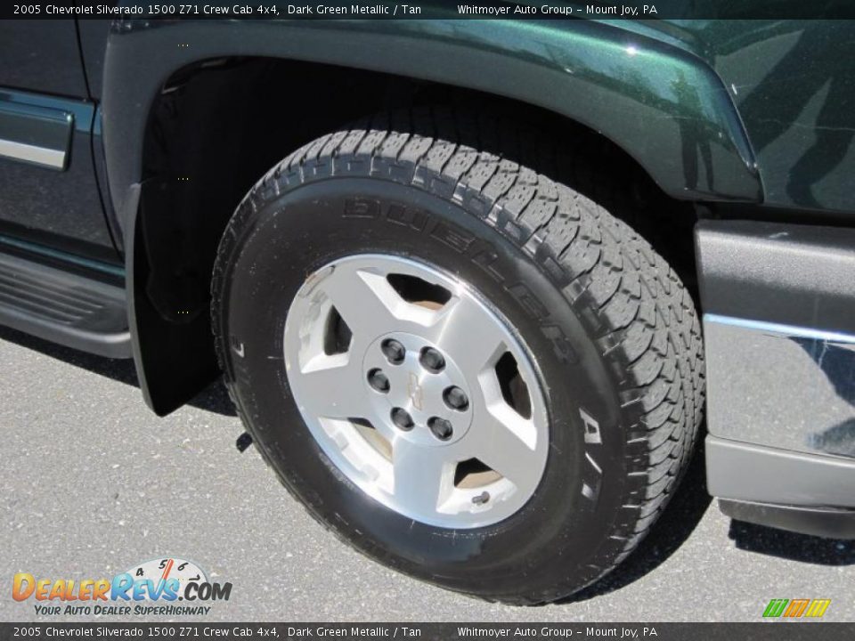 2005 Chevrolet Silverado 1500 Z71 Crew Cab 4x4 Dark Green Metallic / Tan Photo #4