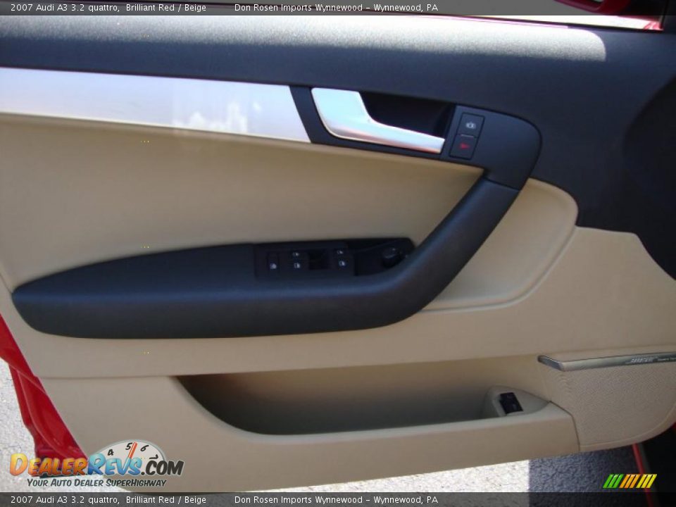 2007 Audi A3 3.2 quattro Brilliant Red / Beige Photo #13