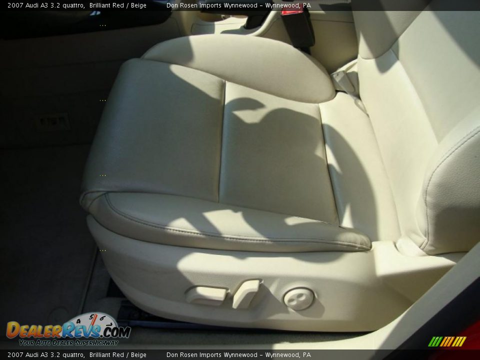2007 Audi A3 3.2 quattro Brilliant Red / Beige Photo #15