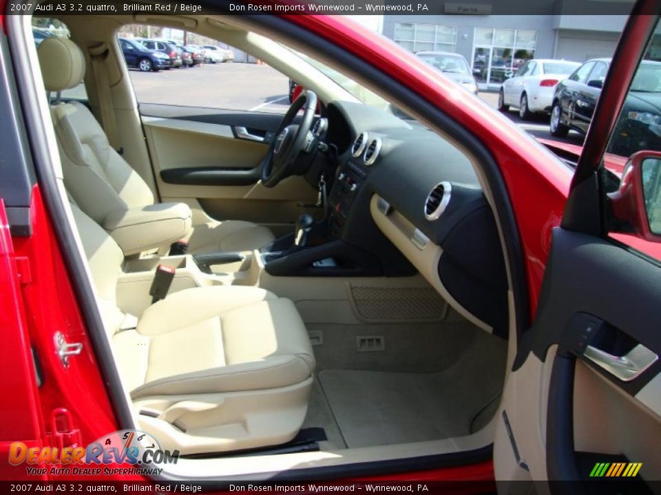 2007 Audi A3 3.2 quattro Brilliant Red / Beige Photo #18