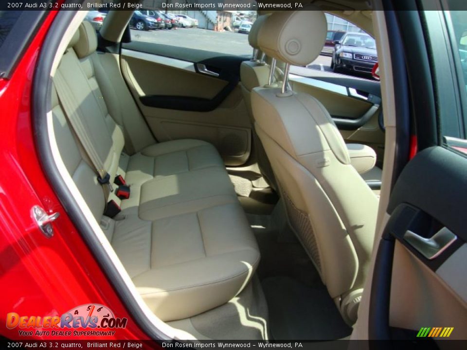 2007 Audi A3 3.2 quattro Brilliant Red / Beige Photo #19