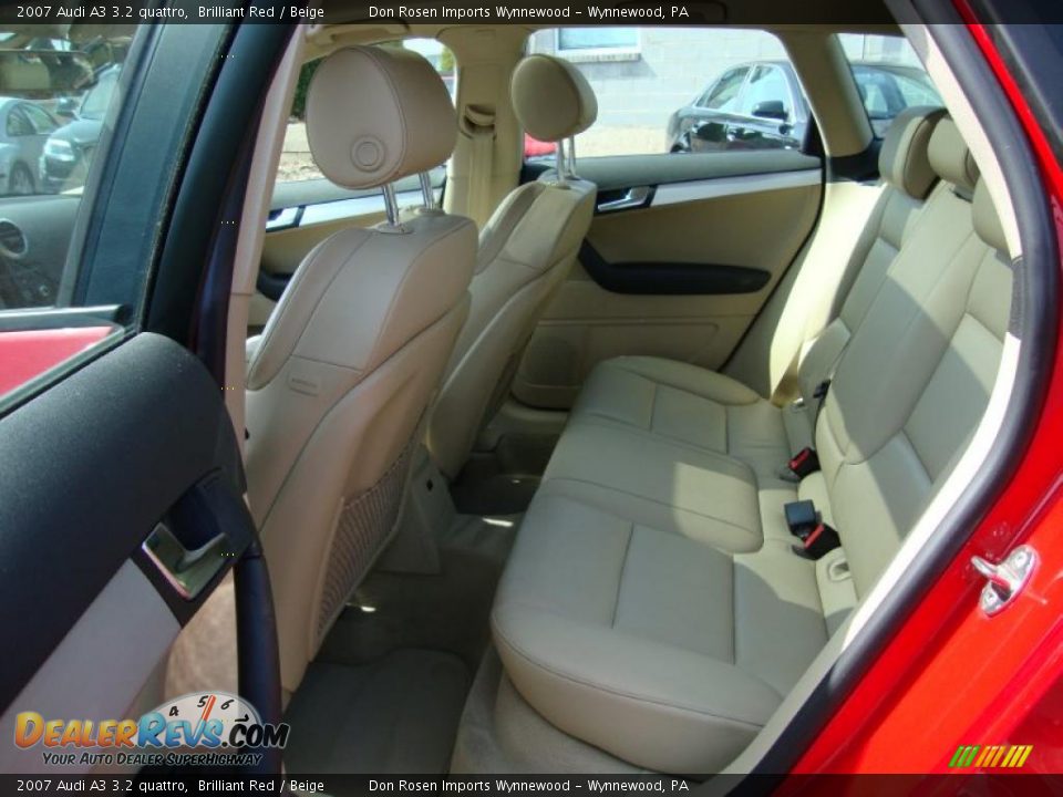 2007 Audi A3 3.2 quattro Brilliant Red / Beige Photo #21