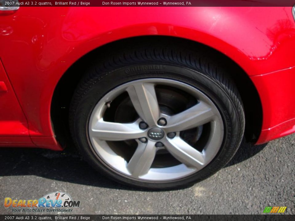 2007 Audi A3 3.2 quattro Brilliant Red / Beige Photo #25
