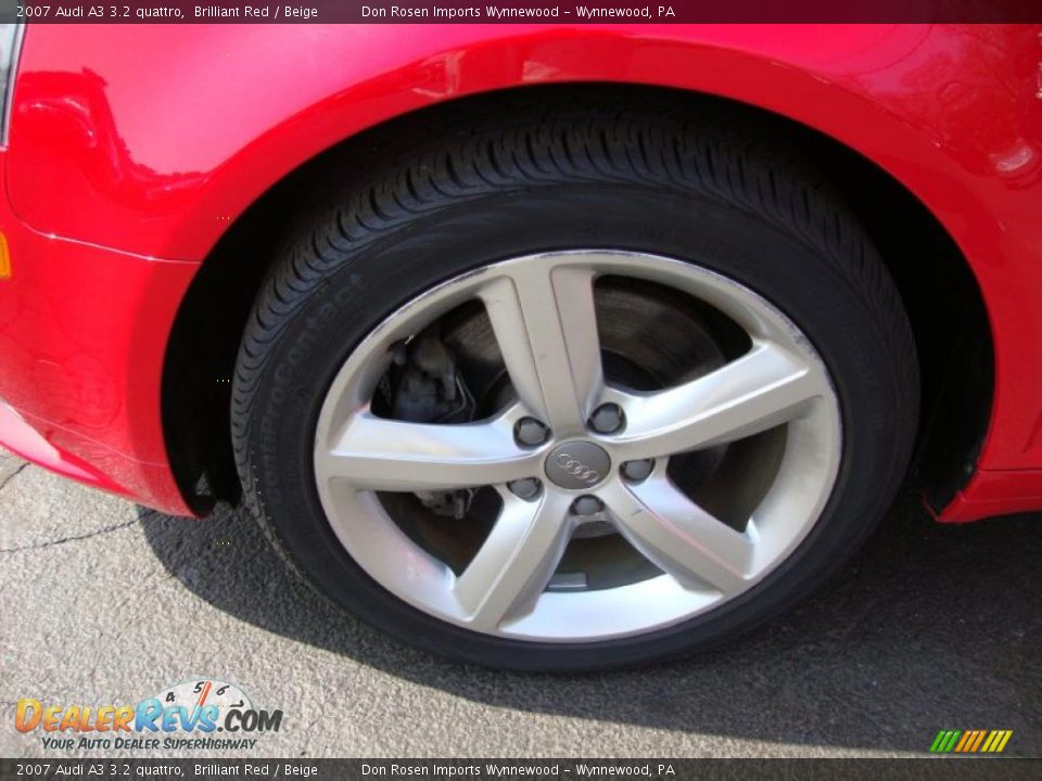 2007 Audi A3 3.2 quattro Brilliant Red / Beige Photo #26