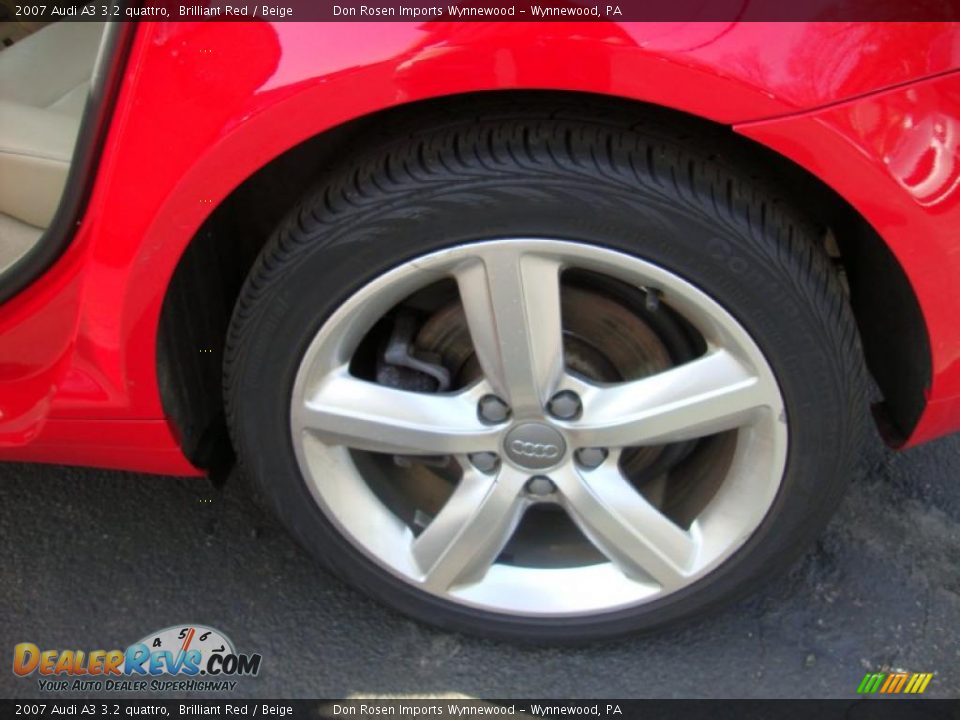 2007 Audi A3 3.2 quattro Brilliant Red / Beige Photo #27