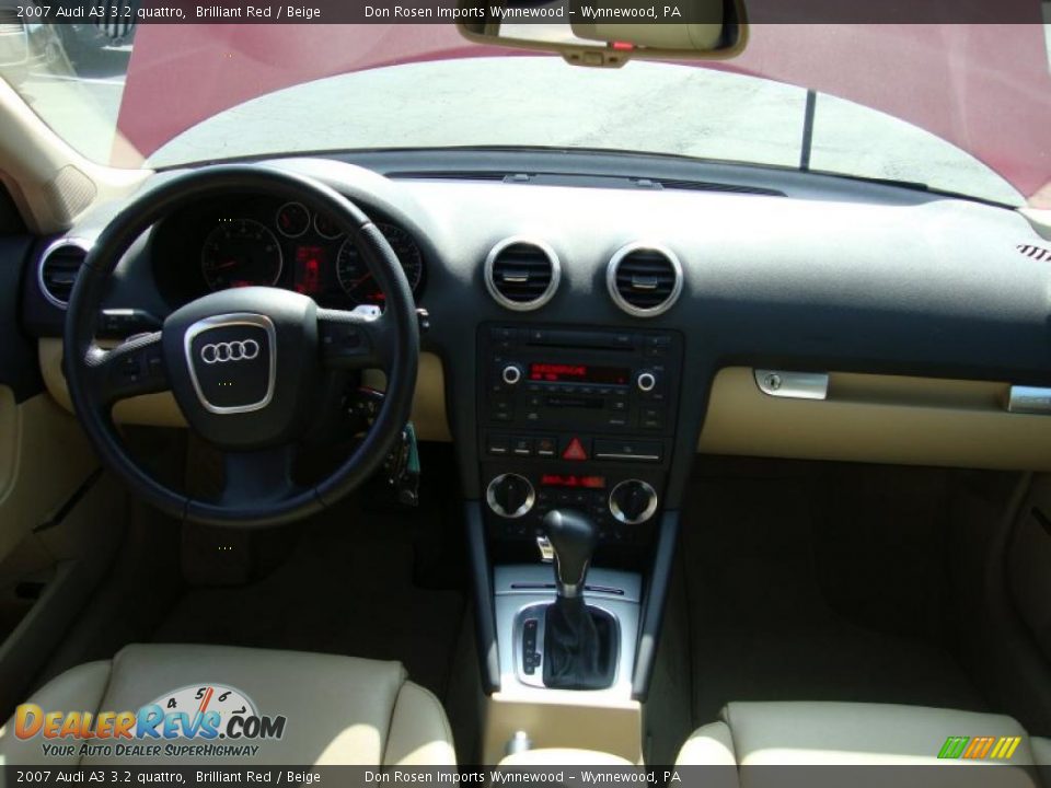 2007 Audi A3 3.2 quattro Brilliant Red / Beige Photo #28