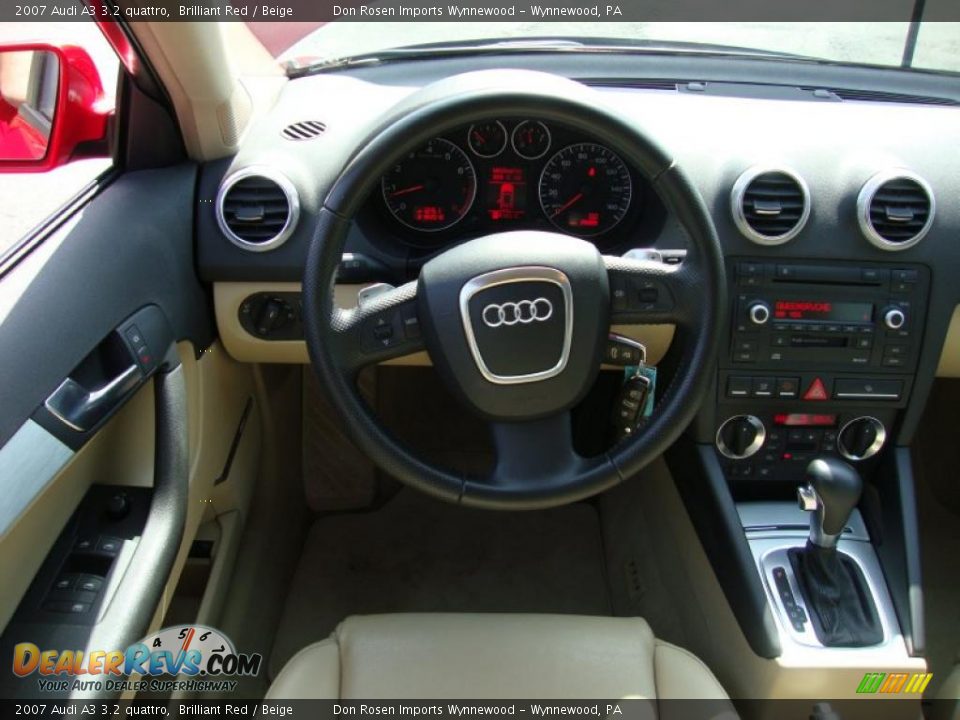 2007 Audi A3 3.2 quattro Brilliant Red / Beige Photo #29