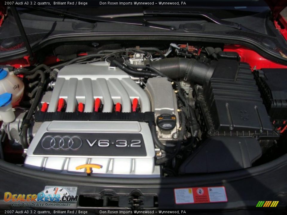 2007 Audi A3 3.2 quattro Brilliant Red / Beige Photo #31
