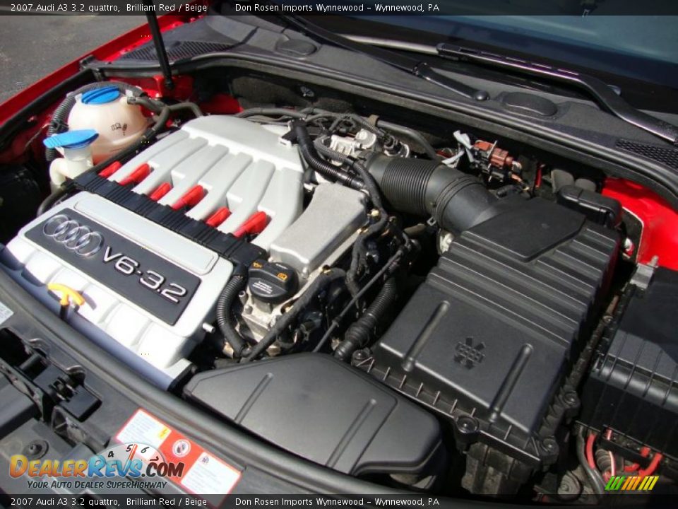 2007 Audi A3 3.2 quattro Brilliant Red / Beige Photo #32