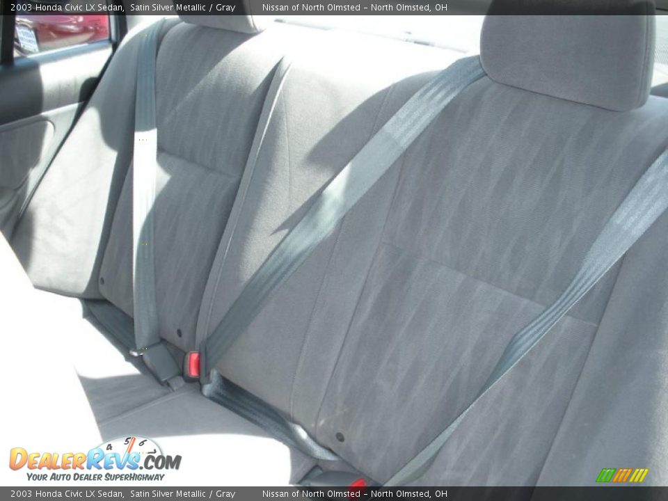 2003 Honda Civic LX Sedan Satin Silver Metallic / Gray Photo #17
