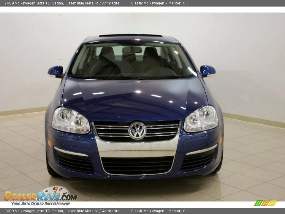 2009 Volkswagen Jetta TDI Sedan Laser Blue Metallic / Anthracite Photo #2
