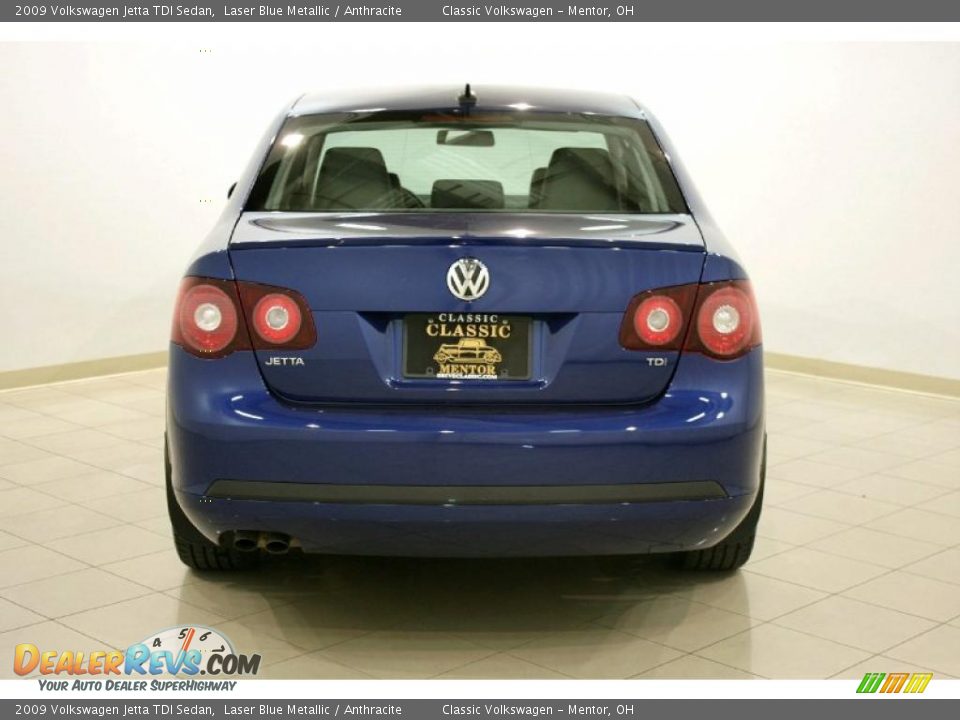2009 Volkswagen Jetta TDI Sedan Laser Blue Metallic / Anthracite Photo #6