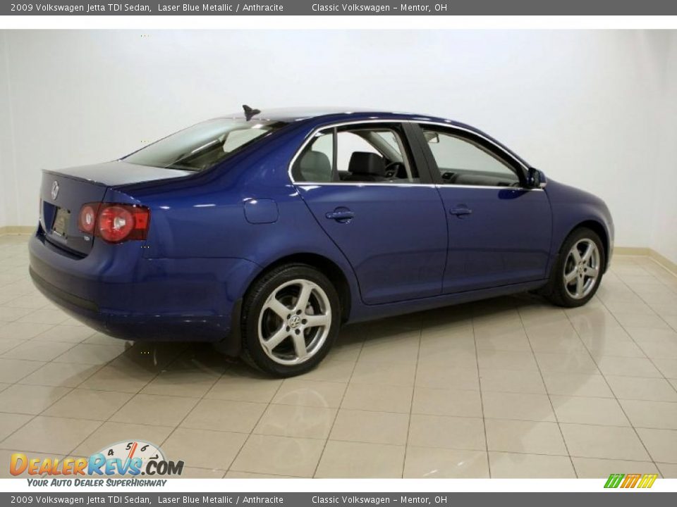 2009 Volkswagen Jetta TDI Sedan Laser Blue Metallic / Anthracite Photo #7