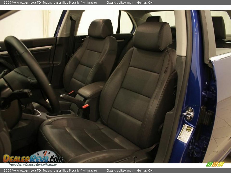 2009 Volkswagen Jetta TDI Sedan Laser Blue Metallic / Anthracite Photo #11