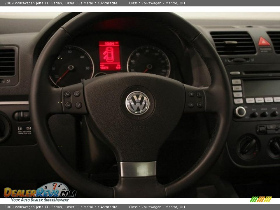 2009 Volkswagen Jetta TDI Sedan Laser Blue Metallic / Anthracite Photo #12