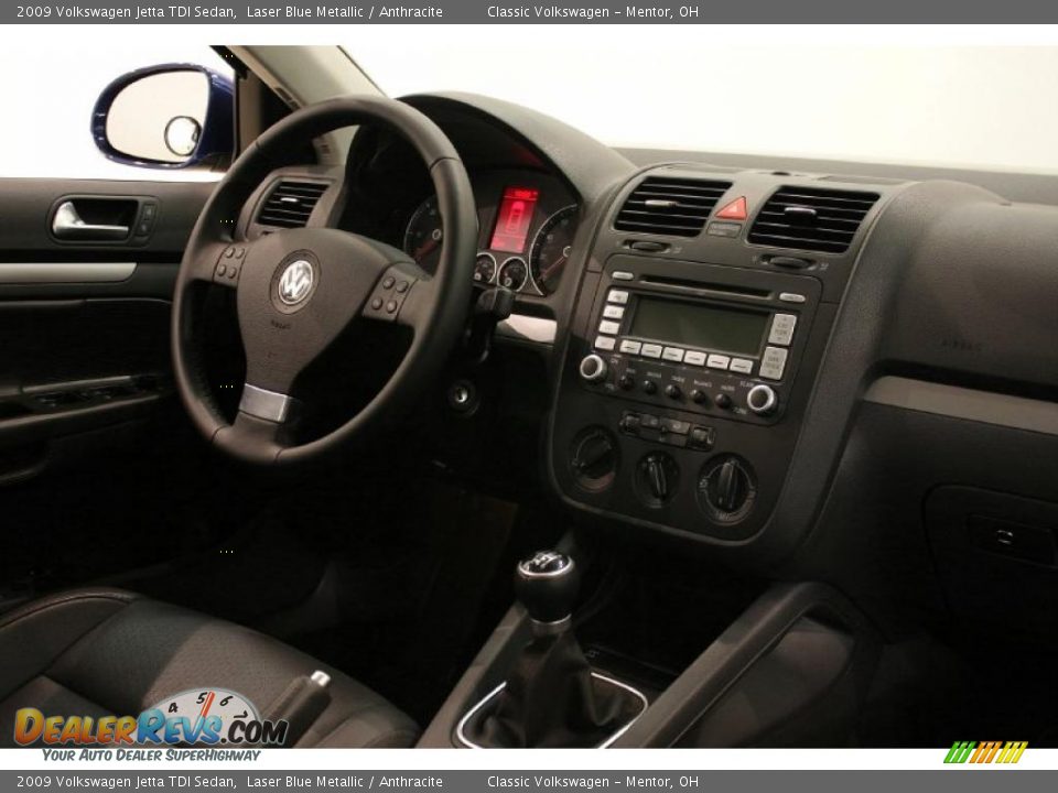 2009 Volkswagen Jetta TDI Sedan Laser Blue Metallic / Anthracite Photo #20