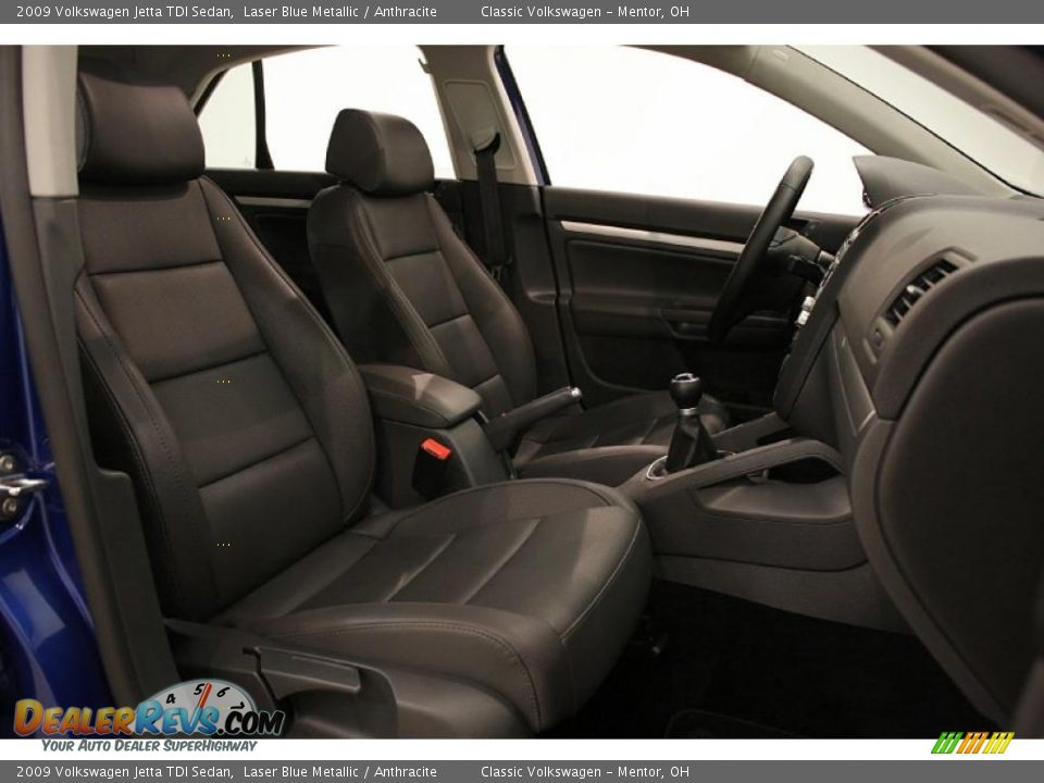 2009 Volkswagen Jetta TDI Sedan Laser Blue Metallic / Anthracite Photo #21