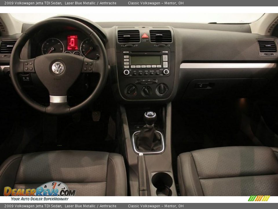 2009 Volkswagen Jetta TDI Sedan Laser Blue Metallic / Anthracite Photo #24