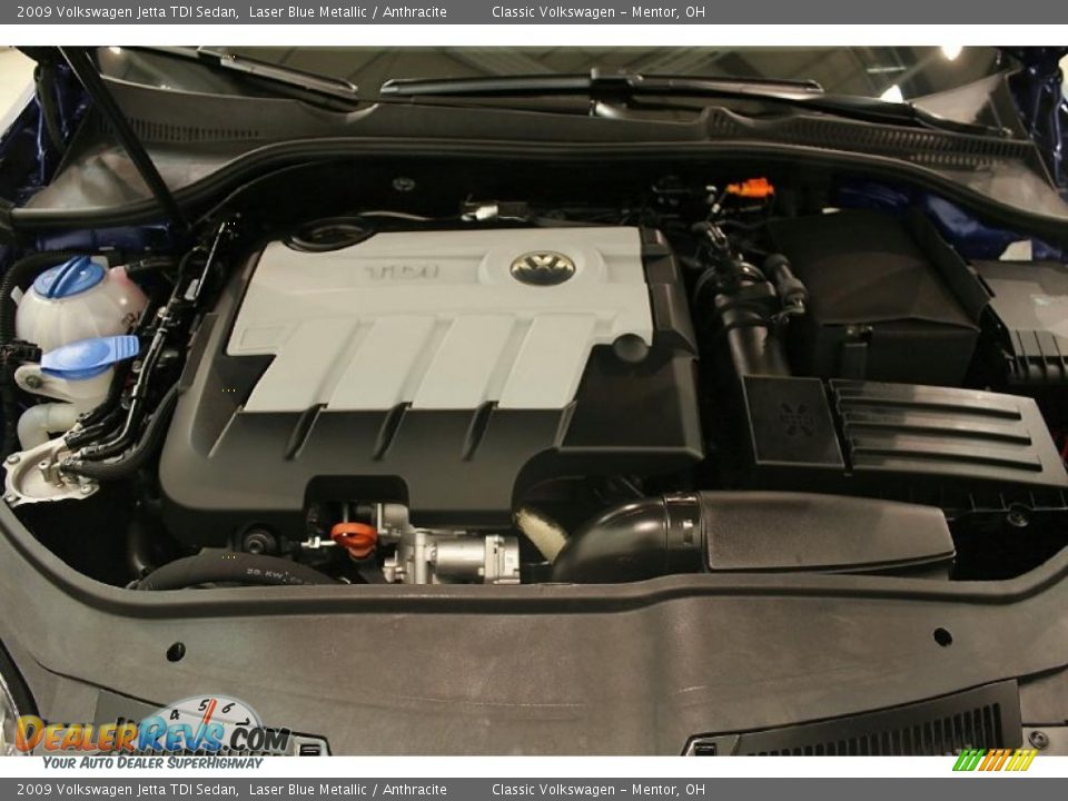 2009 Volkswagen Jetta TDI Sedan Laser Blue Metallic / Anthracite Photo #26
