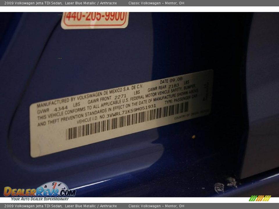 2009 Volkswagen Jetta TDI Sedan Laser Blue Metallic / Anthracite Photo #29