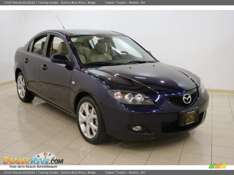 2009 Mazda MAZDA3 i Touring Sedan Stormy Blue Mica / Beige Photo #1