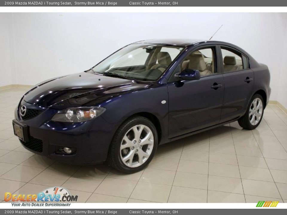 2009 Mazda MAZDA3 i Touring Sedan Stormy Blue Mica / Beige Photo #3