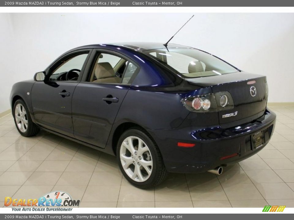 2009 Mazda MAZDA3 i Touring Sedan Stormy Blue Mica / Beige Photo #5