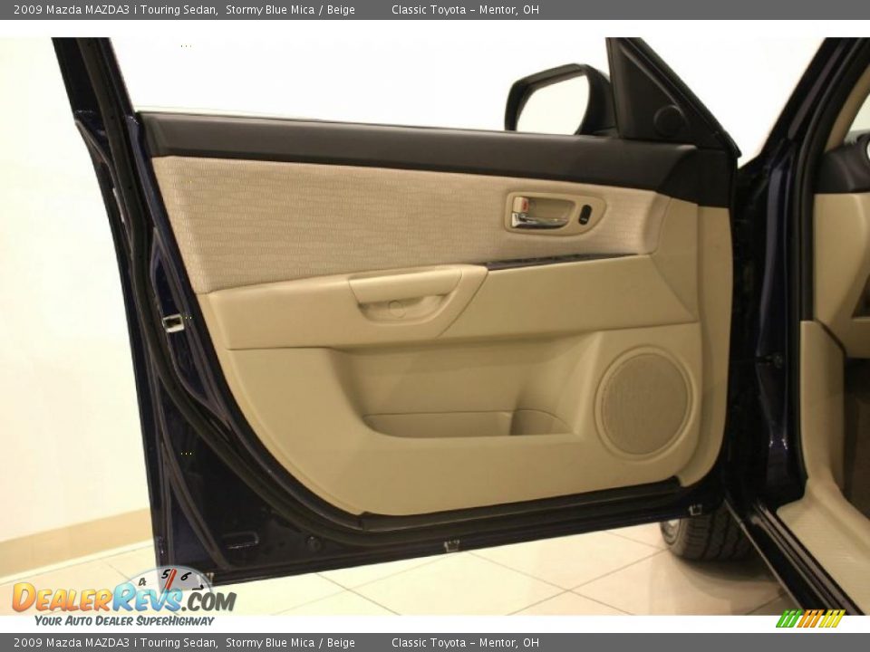 2009 Mazda MAZDA3 i Touring Sedan Stormy Blue Mica / Beige Photo #8