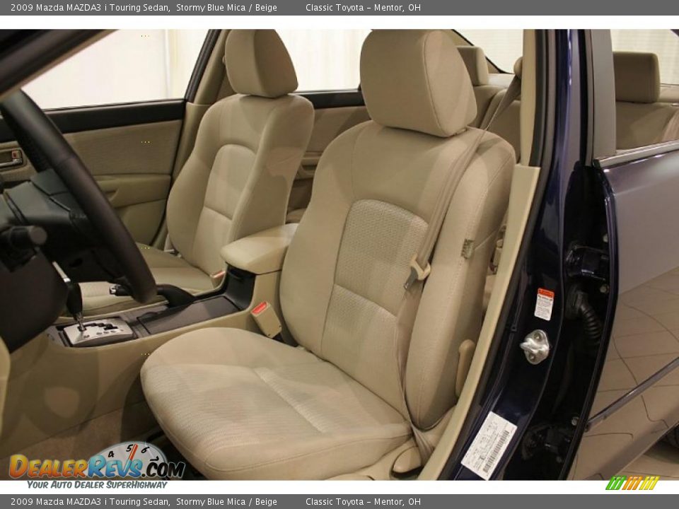 2009 Mazda MAZDA3 i Touring Sedan Stormy Blue Mica / Beige Photo #9