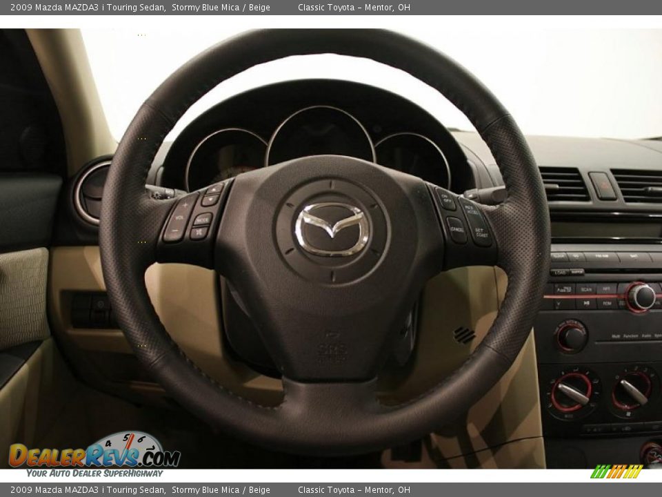 2009 Mazda MAZDA3 i Touring Sedan Stormy Blue Mica / Beige Photo #11