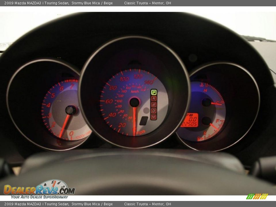 2009 Mazda MAZDA3 i Touring Sedan Stormy Blue Mica / Beige Photo #12