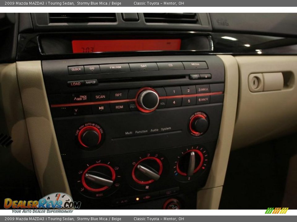 2009 Mazda MAZDA3 i Touring Sedan Stormy Blue Mica / Beige Photo #14