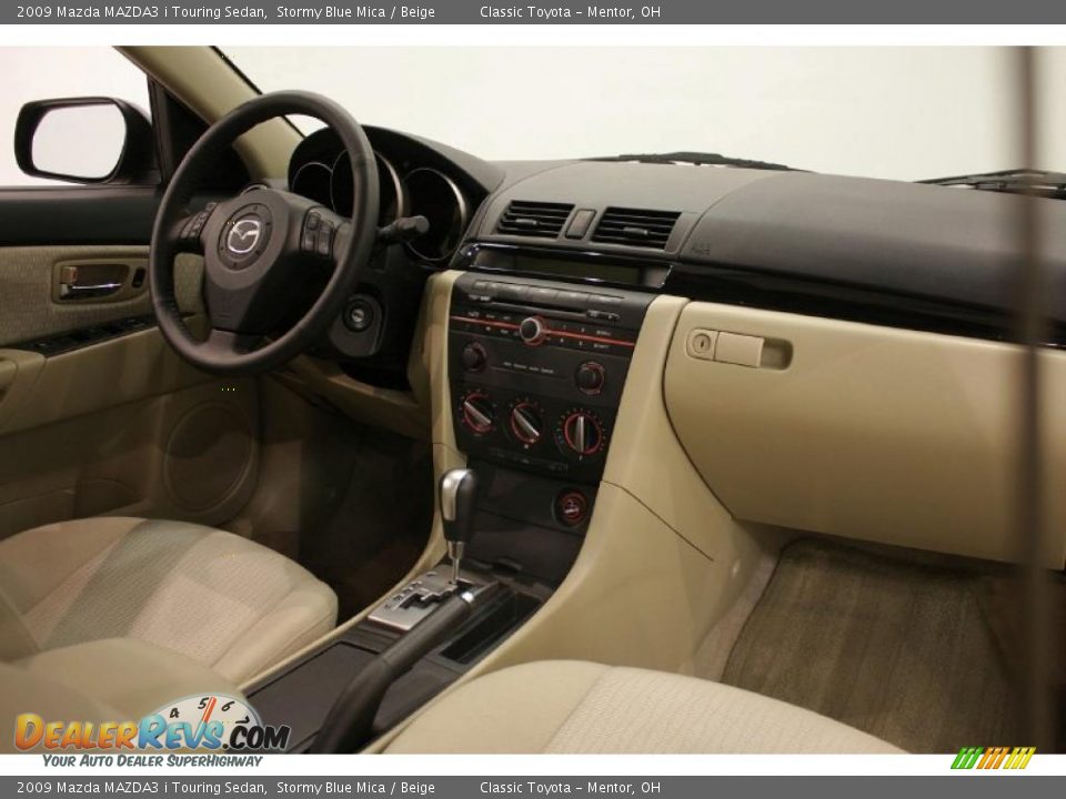 2009 Mazda MAZDA3 i Touring Sedan Stormy Blue Mica / Beige Photo #17
