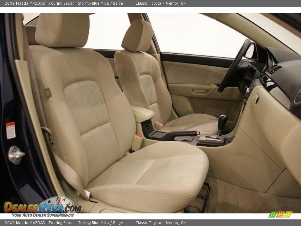 2009 Mazda MAZDA3 i Touring Sedan Stormy Blue Mica / Beige Photo #18